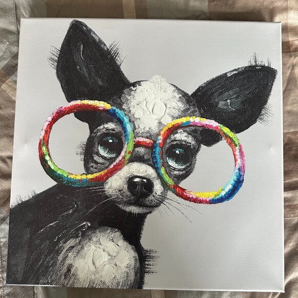 Colourful Cartoon Dog Wall Art - Picture 1 of 2